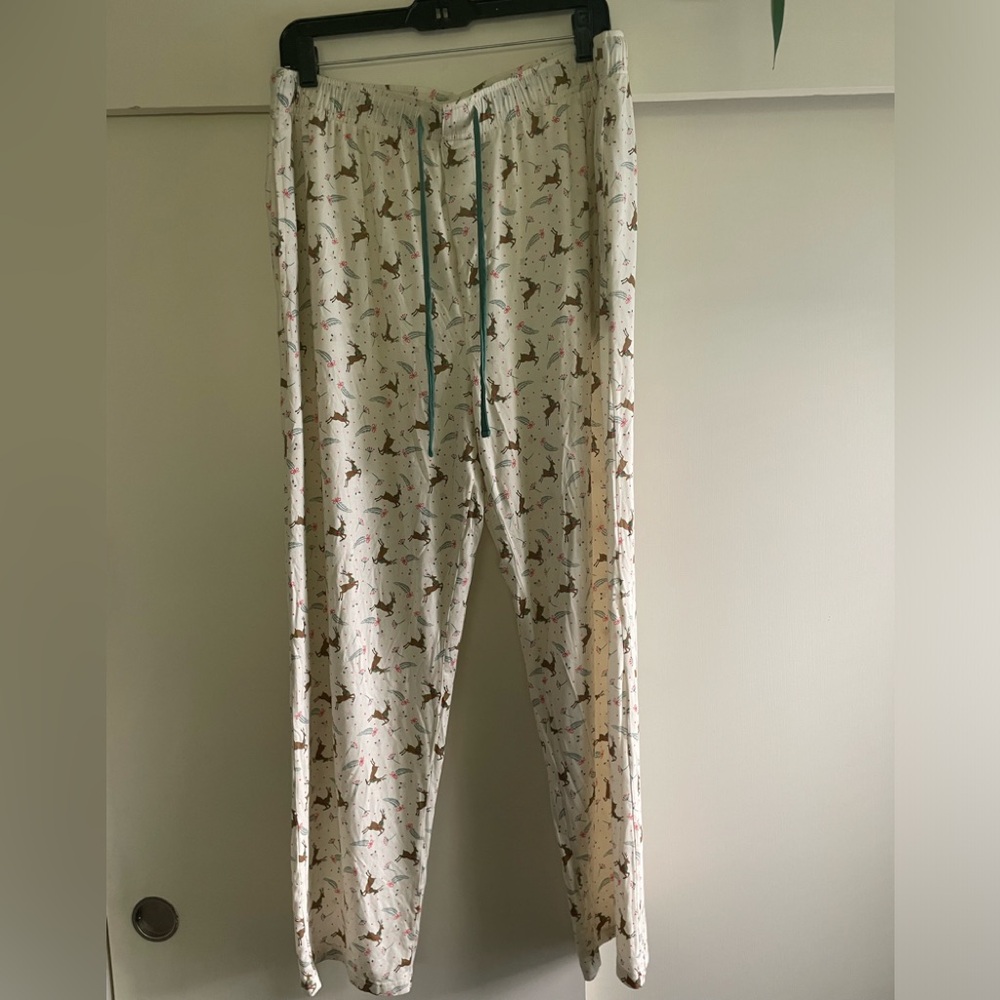Magnetic me adult Christmas reindeer print pj bottoms XL men’s